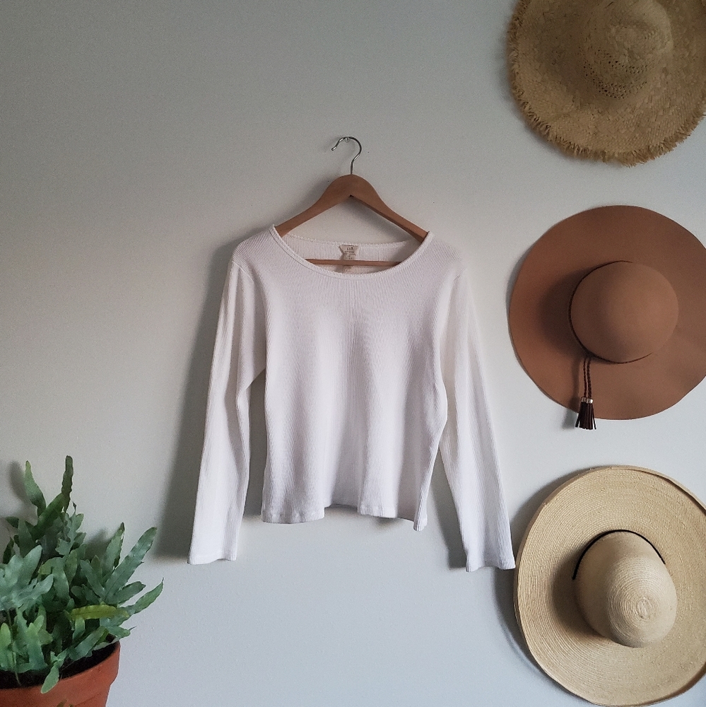 White Long Sleeved Sweater